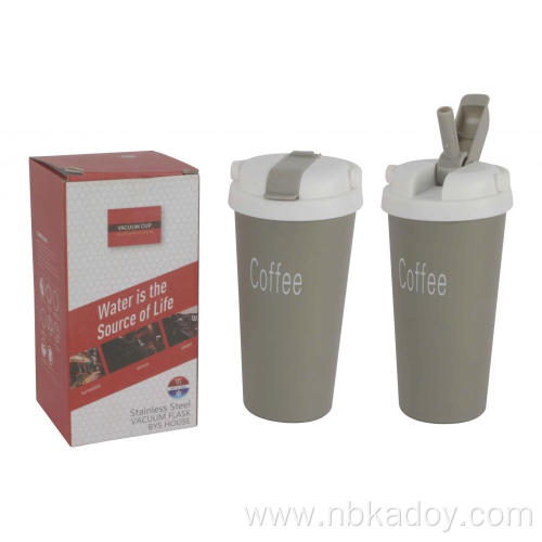 STAINLESS STEEL VACUUM INSULATION CUP (WITH STRAW)